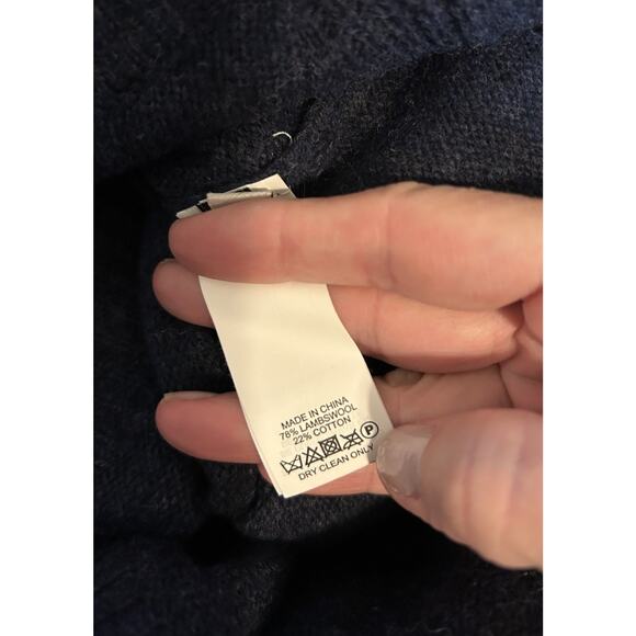Jack Spade Warren Street New York Blue Lambs Wool Blend Crewneck Sweater-Medium - Picture 4 of 5
